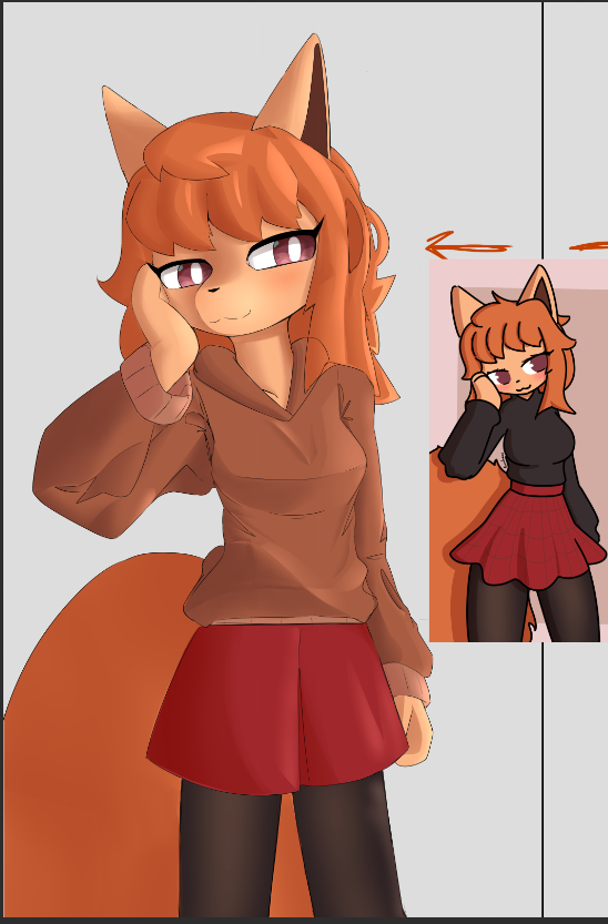 I find it funny how my follower count is dropping, oh well. 

Here's a 1 month difference art comparison