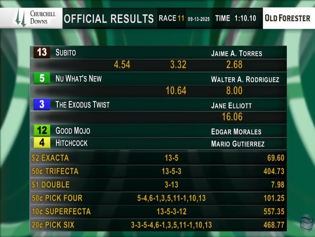 Another great ride by Jane Elliott <a href="/jpelliott95/">Jane Elliott</a> as The Exodus Twist (68-1) takes 3rd place in the Saturday race 11 at Churchill Downs <a href="/ChurchillDowns/">Churchill Downs</a> ‼️🏇🥉👊
#greatride #horseracing #churchilldowns #Kentucky