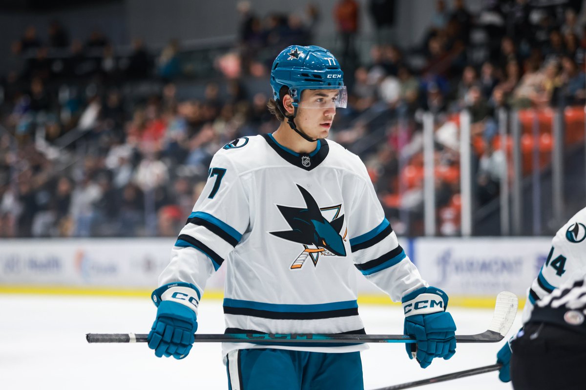 SanJoseSharks's tweet image. Michael Misa gets his first (unofficial) Sharks goal!! 🚨