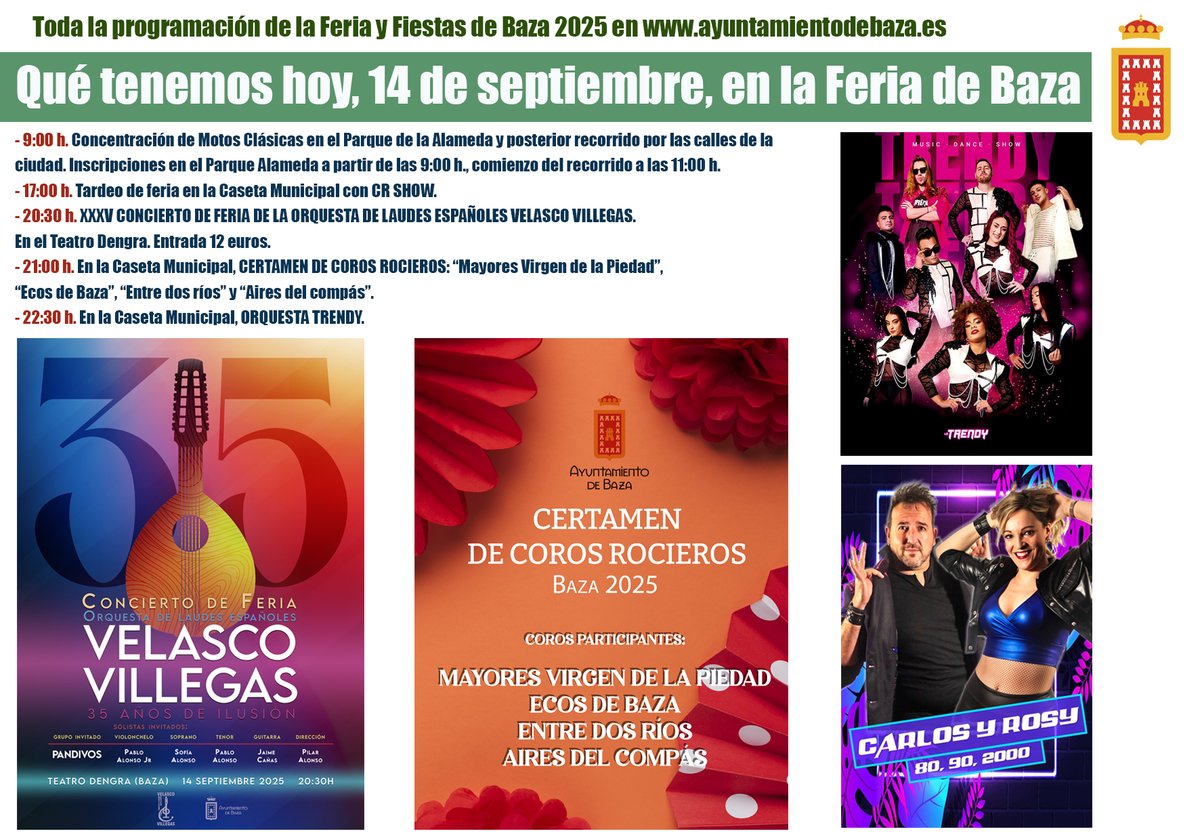 ¿Qué tenemos hoy, 14 de septiembre, en la Feria de Baza?