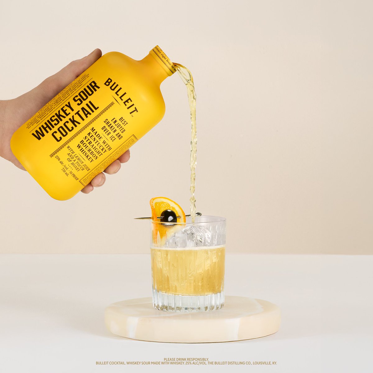 Sip on the new distinctively smooth, ready-to-serve Bulleit Whiskey Sour Cocktail that's a fresh take on your favorite whiskey cocktail. It has notes of lemon and honey intertwined with distinctively smooth bourbon. Simply Open. Pour. Serve. bit.ly/41QKgoO