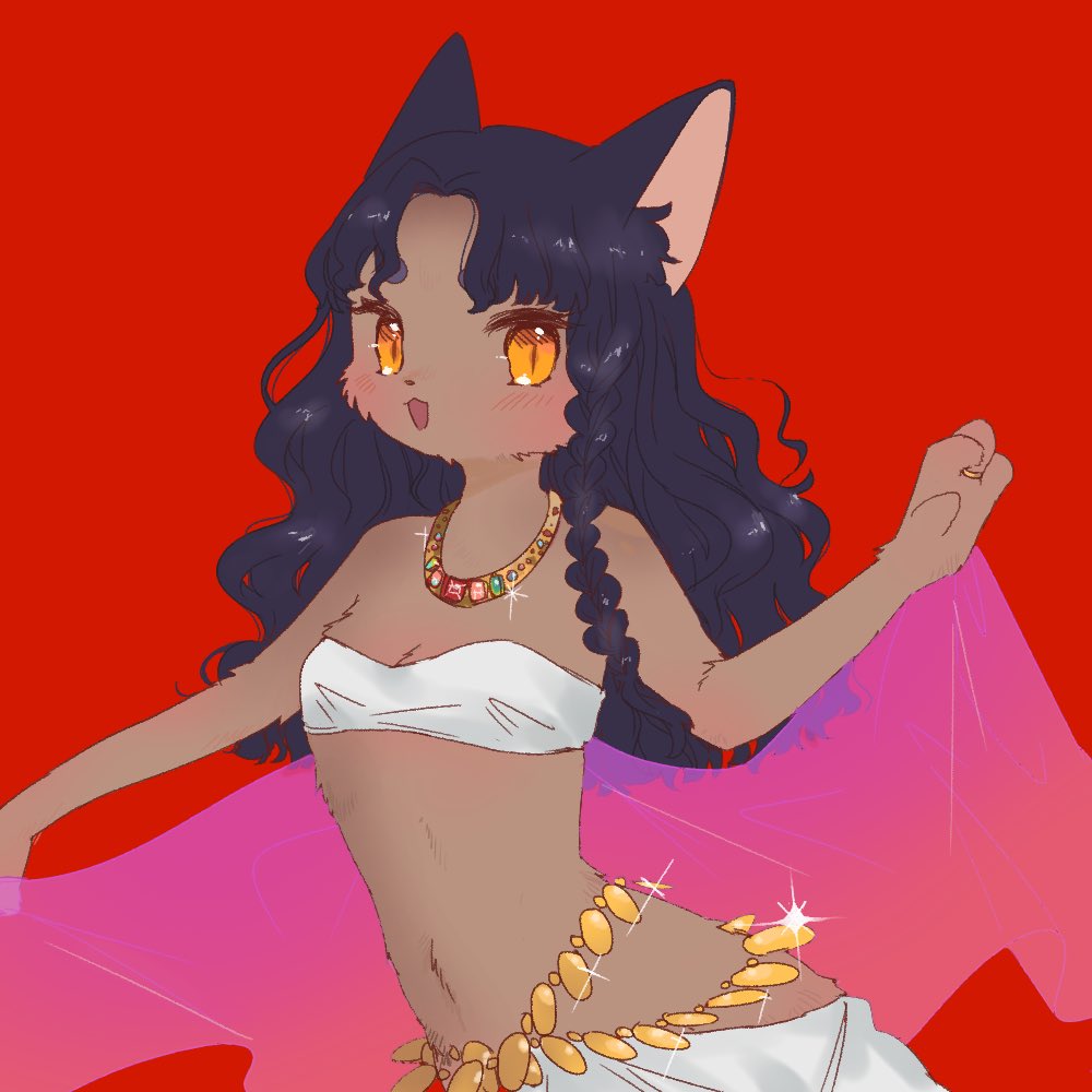 shirone_illust's tweet photo. 踊り子  褐色ケモﾁｬﾝ https://t.co/bzJ2sG2Ck3