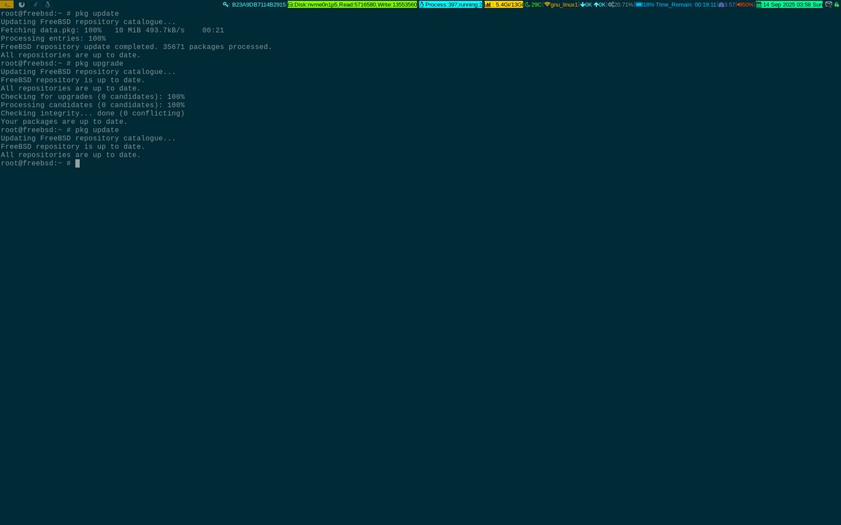 unixbhaskar's tweet image. Not so exciting ...but bloody good 👍

#freebsd #operatingsystem #UNIX