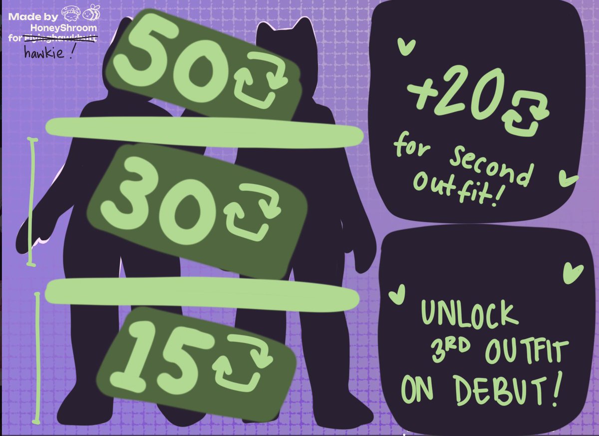 2 weeks to go until my very first debut, its finally time to share my model! 
ive always wanted to do this kinda thing, so good luck and i hope i can reveal it to you soon!! 
im all new to the vtubing world, and im so excited to make friends!💜 #ENVtuber #VTuberUprising #Vtuber