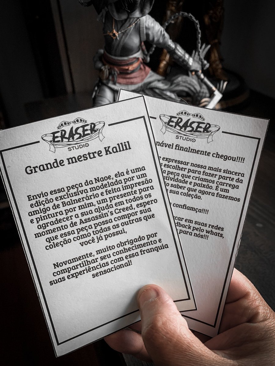 KallilAugusto's tweet photo. Cara que foda!!
Muito obrigado por esse presente incrível, galera da #EraserStudio!!! https://t.co/sztpPCZINL
