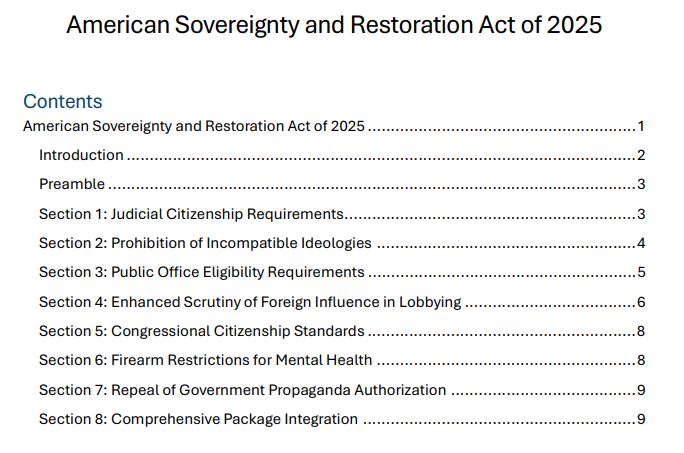 iUnitedAmerica's tweet photo. @Change Core Tenet 1 of 7: Require all judges to be natural-born U.S. citizens
Tenet 3 of 7: Mandate first-generation U.S.-born citizenship for ALL public officeholders
Tenet 5 of 7: Ban dual citizenship for Congress &amp; enforce https://t.co/4zapfA46N4