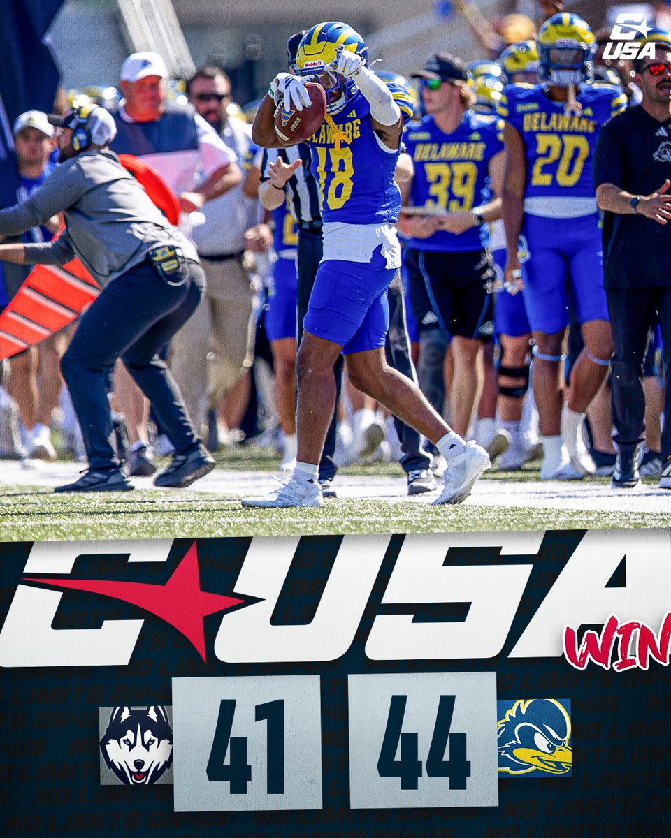 Conference USA (@conferenceusa) on Twitter photo BLUE HENS WINβοΈ BLUE HENS WINβοΈ
#NoLimitsOnUs | <a href="/Delaware_FB/">Delaware Football</a> BLUE HENS WINβοΈ BLUE HENS WINβοΈ
#NoLimitsOnUs | <a href="/Delaware_FB/">Delaware Football</a>