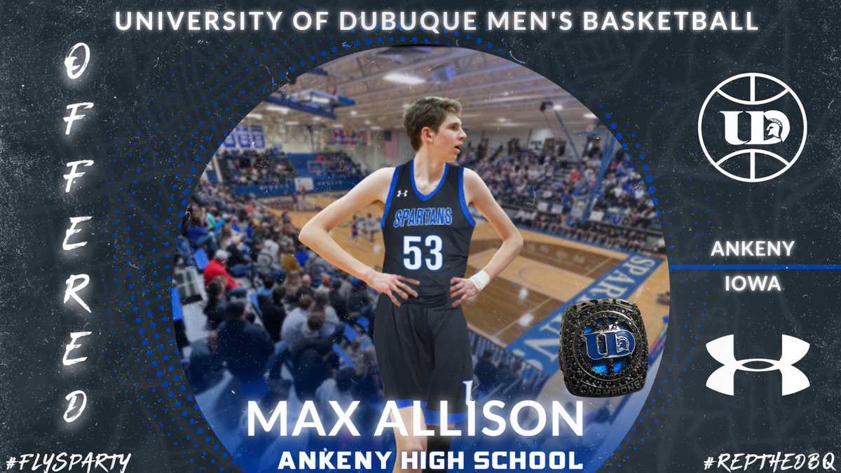 Max (@maxallison52) on Twitter photo After a great visit with <a href="/udbasketball/">Robbie Sieverding</a> <a href="/CoachSorenson/">Scott Sorenson</a> and <a href="/nick_hawn/">Nick Hawn</a>, I’m grateful to receive an offer to play basketball for <a href="/UDHoops/">UD Men’s Basketball</a>!
<a href="/ankenyhawkhoops/">Ankeny Basketball</a> <a href="/WaukeeJAM/">Waukee JAM Basketball Club</a> After a great visit with <a href="/udbasketball/">Robbie Sieverding</a> <a href="/CoachSorenson/">Scott Sorenson</a> and <a href="/nick_hawn/">Nick Hawn</a>, I’m grateful to receive an offer to play basketball for <a href="/UDHoops/">UD Men’s Basketball</a>!
<a href="/ankenyhawkhoops/">Ankeny Basketball</a> <a href="/WaukeeJAM/">Waukee JAM Basketball Club</a>