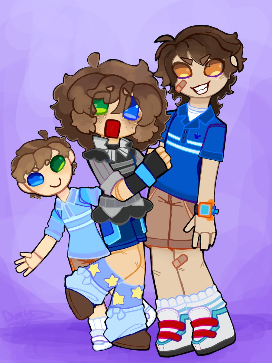 DAVID, CC AND GREGORY 
[#FNAF #fnaffanart]
