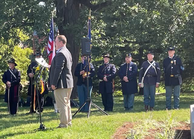 SUVCW's tweet photo. Brothers of the Department of Missouri rededicated the Col. Frederich K. Hecker monument in Benton Park in St. Louis Missouri. Huzzah Brothers!!! #missouri #mizzou #stlouis #monument #rededication #suvcw #gar #grandarmyoftherepublic #lestweforget https://t.co/afX1OjUpYn