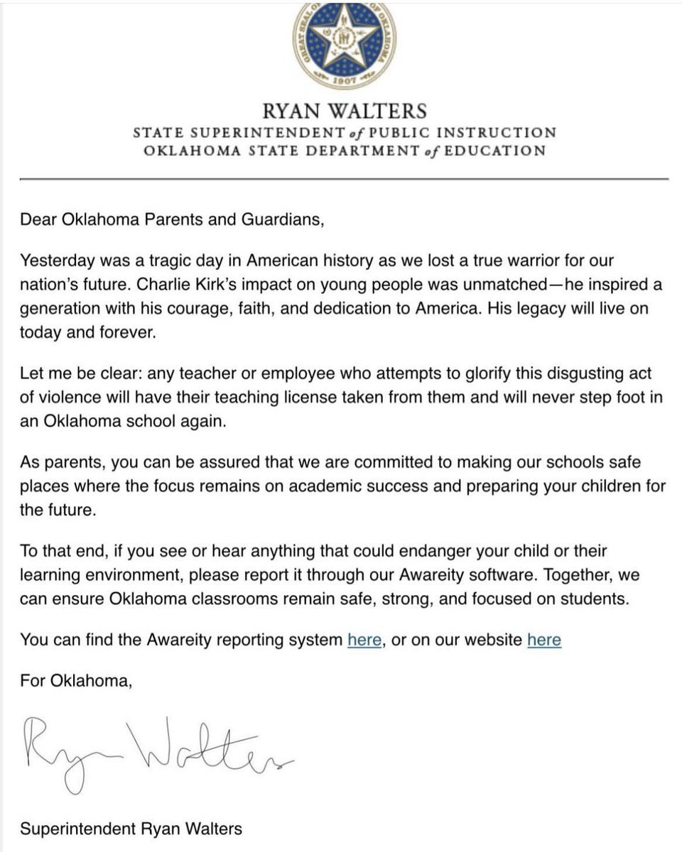 ShannonMFHill's tweet photo. Way to lead the way, Oklahoma!🇺🇸 https://t.co/2KqH0M9bqI