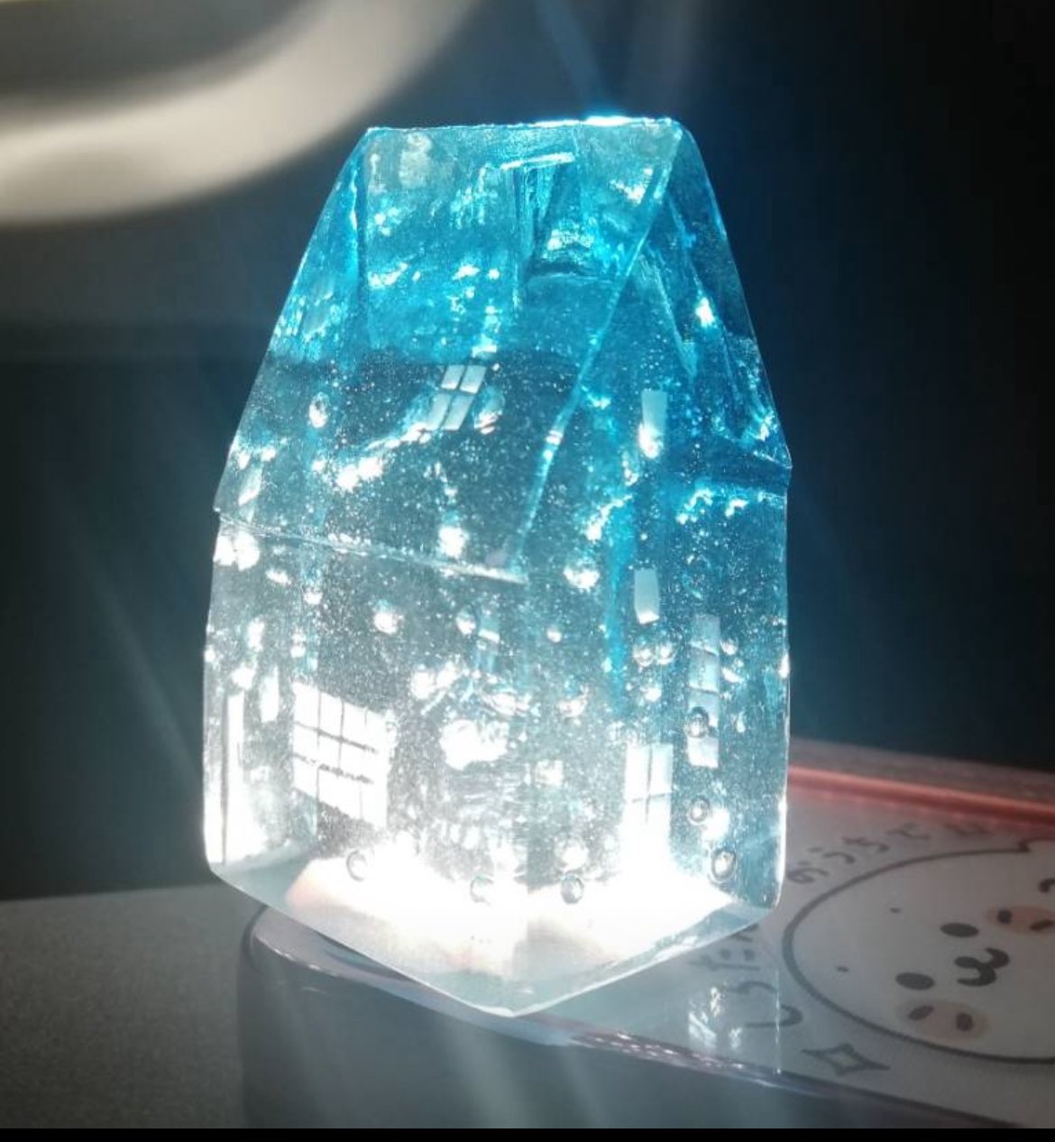 Studio Shine ガラス作家 安田ナオキ ガラスの家 置物 インテリア Studio Shine ガラス作家 安田ナオキ ガラスの家 置物