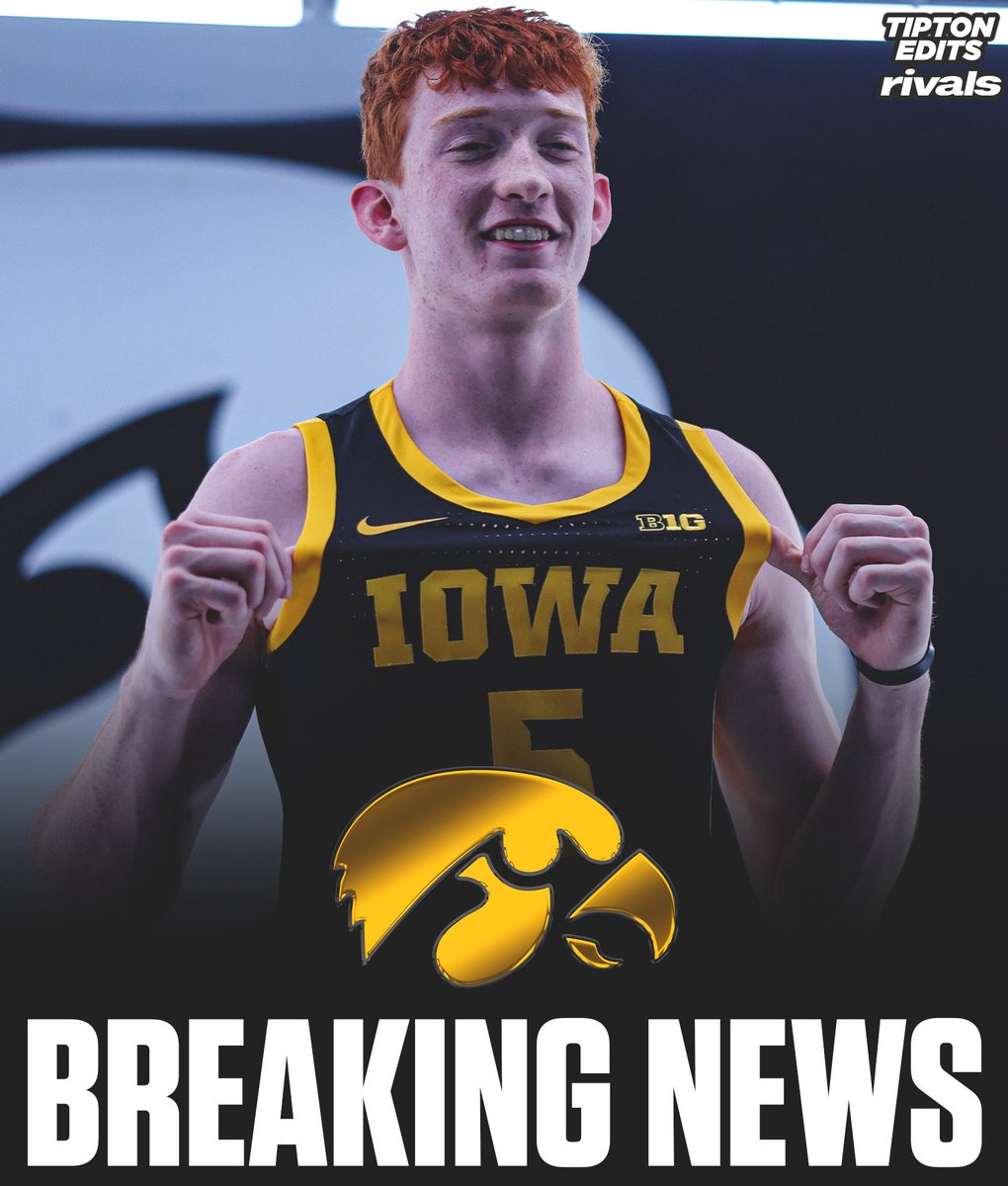 NEWS: 4⭐️ Ethan Harris, the No. 65 overall recruit in the 2026 class, has committed to Iowa, he tells <a href="/Rivals/">Rivals</a>. 

The 6-8 forward chose the Hawkeyes over Gonzaga, Washington, and Boise State. 

on3.com/teams/iowa-haw…
