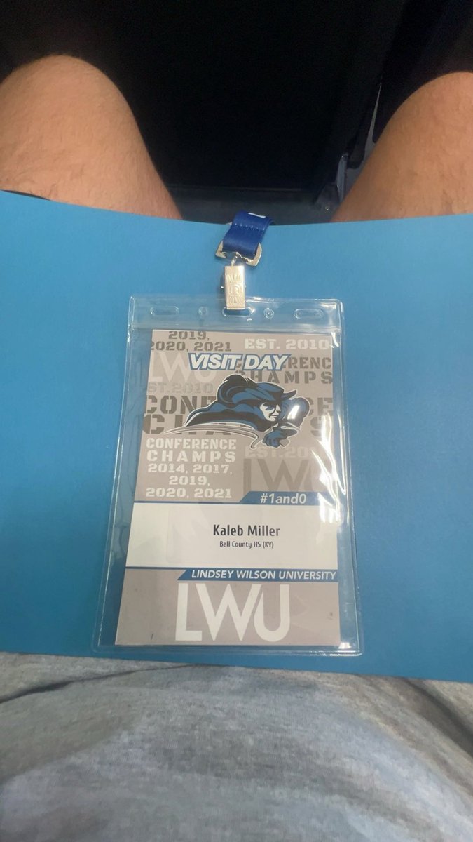 KalebMiller022's tweet photo. I am blessed and glad that I was able to go to such a great college and great place! @LindseyWilson college thank you for a Gameday visit and tour the campus thank you for the invite! @CoachBright11 can’t wait to talk more!#1and0 https://t.co/rN74ENp5VF