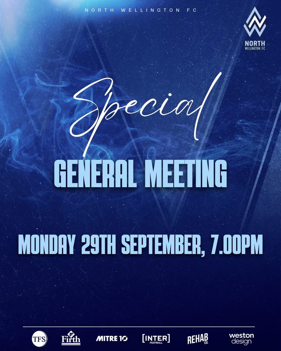 North Wellington FC | Special General Meeting 

northwellingtonfootball.com/newsarticle/15…