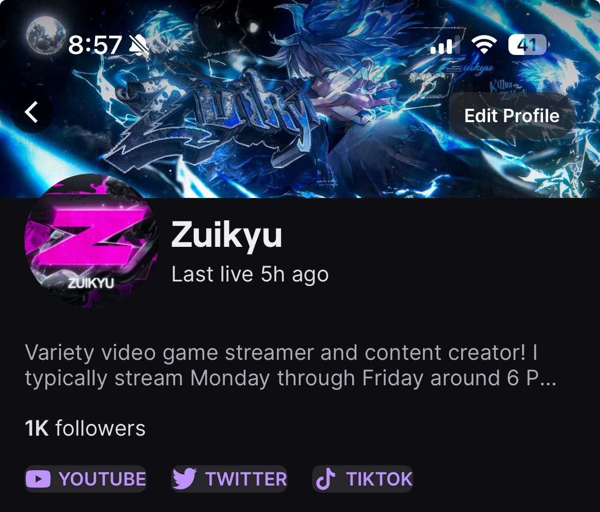 Hit 1K on Twitch 🤩

Appreciate you guys 🐲