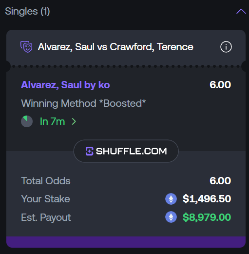 New Name (@newname_0) on Twitter photo Put $1500 on Canelo to win by KO
Giving $500 to one person that comments their <a href="/shufflecom/">Shuffle.com</a> username under this tweet if this hits Put $1500 on Canelo to win by KO
Giving $500 to one person that comments their <a href="/shufflecom/">Shuffle.com</a> username under this tweet if this hits