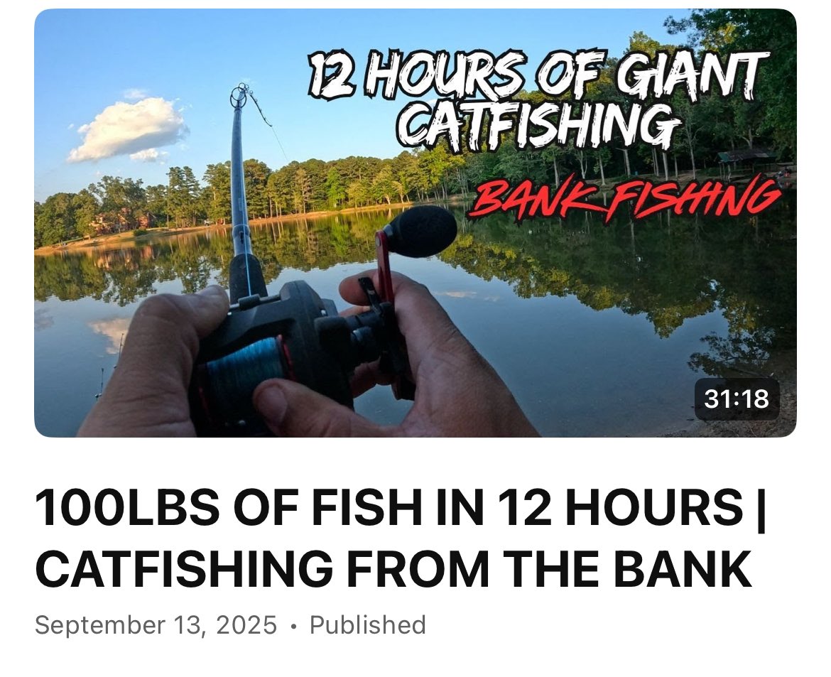 100LBS OF FISH IN 12 HOURS | CATFISHING FROM THE BANK
youtu.be/Kdz-7EaNUpo