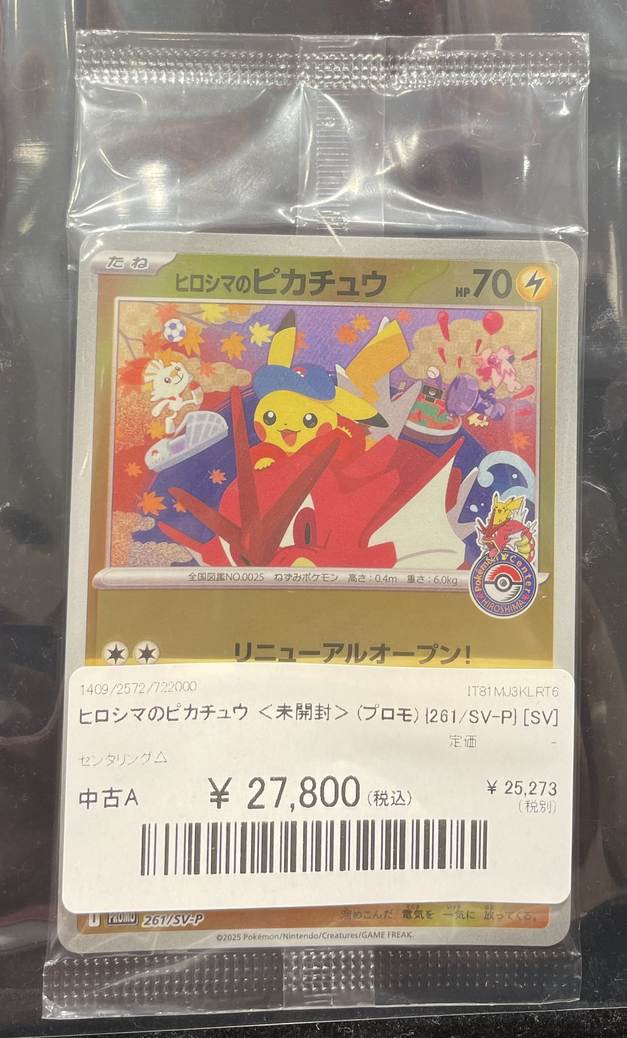 ヒロシマのピカチュウ 未開封 ポケモンセンター スペシャルbox