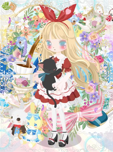 76111a's tweet photo. #ニコッとタウン17周年 
アリスコーデ https://t.co/BzMJWp4cj2