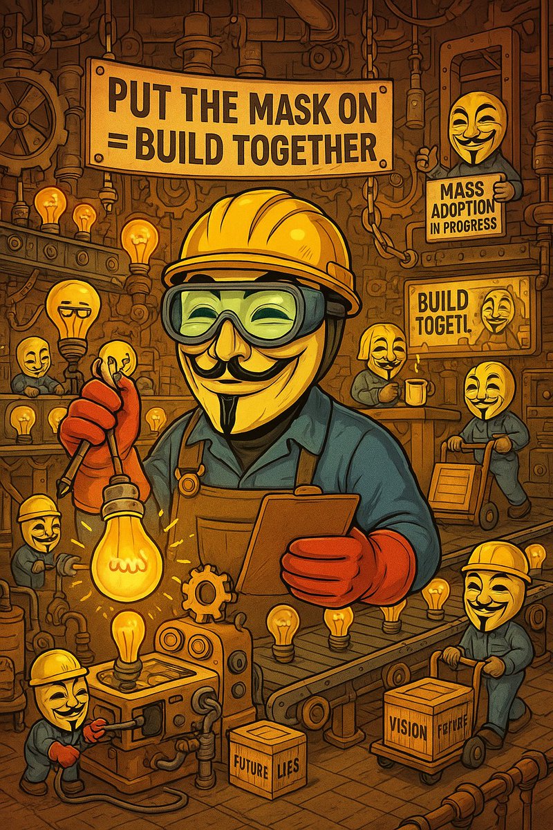 BelloWillMakeit's tweet image. FROM CHAOS TO CREATION == THE FACTORY OF IDEAS

Each cog is an individual, but the machine only works when everyone works together

Anonymous is not just rebellion: 

It is collective construction, it is taking chaos and transforming it into something that lasts

PUT THE MASK ON.…