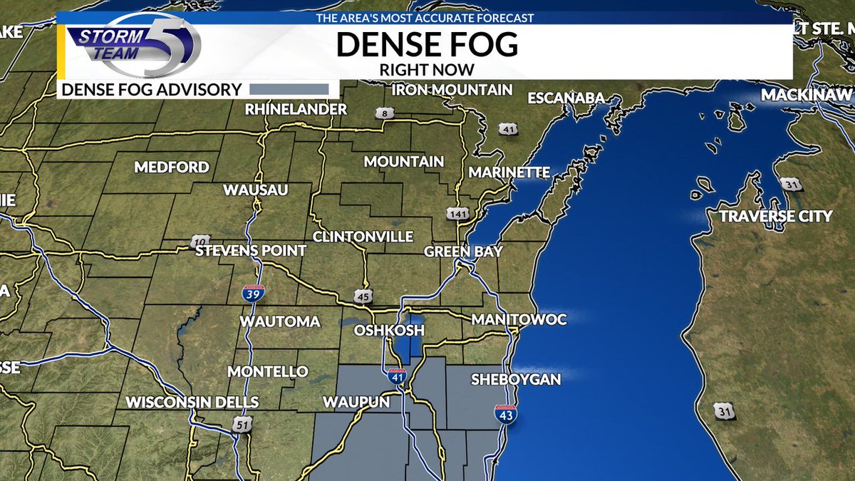 A Dense Fog Advisory has been issued until Sep 14 10:00AM. Go to the Storm Team 5 Weather App for more info.