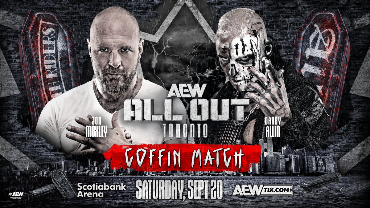 This Saturday, 9/20!

#AEWAllOut comes to Toronto with a night packed with action!

Watch the action LIVE on PPV at 3pm ET/12pm PT, THIS SATURDAY!