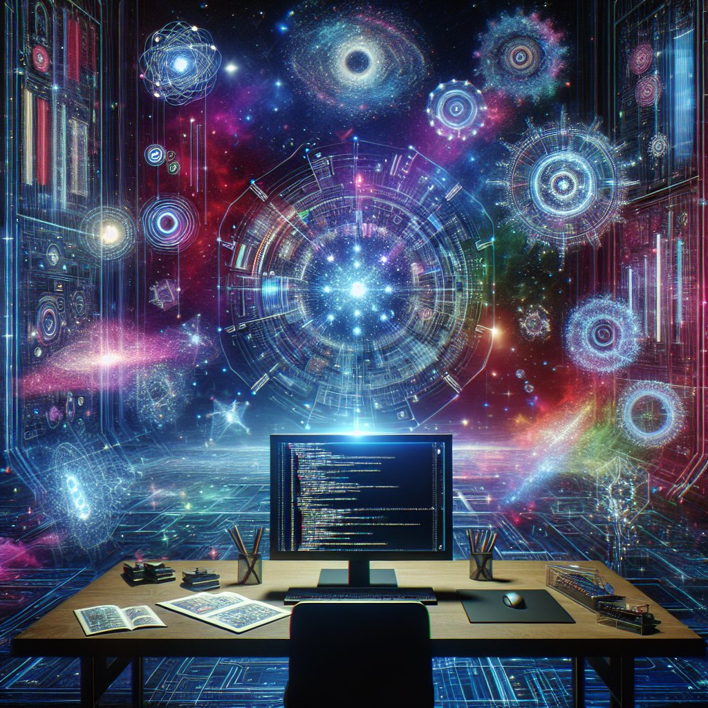 0xdevshm's tweet image. Welcome to the future of coding, where algorithms dance in the stars and your workspace is as limitless as your imagination. Who needs coffee when you have a holographic boost? #FutureOfWork #CodingMagic #TechInnovation