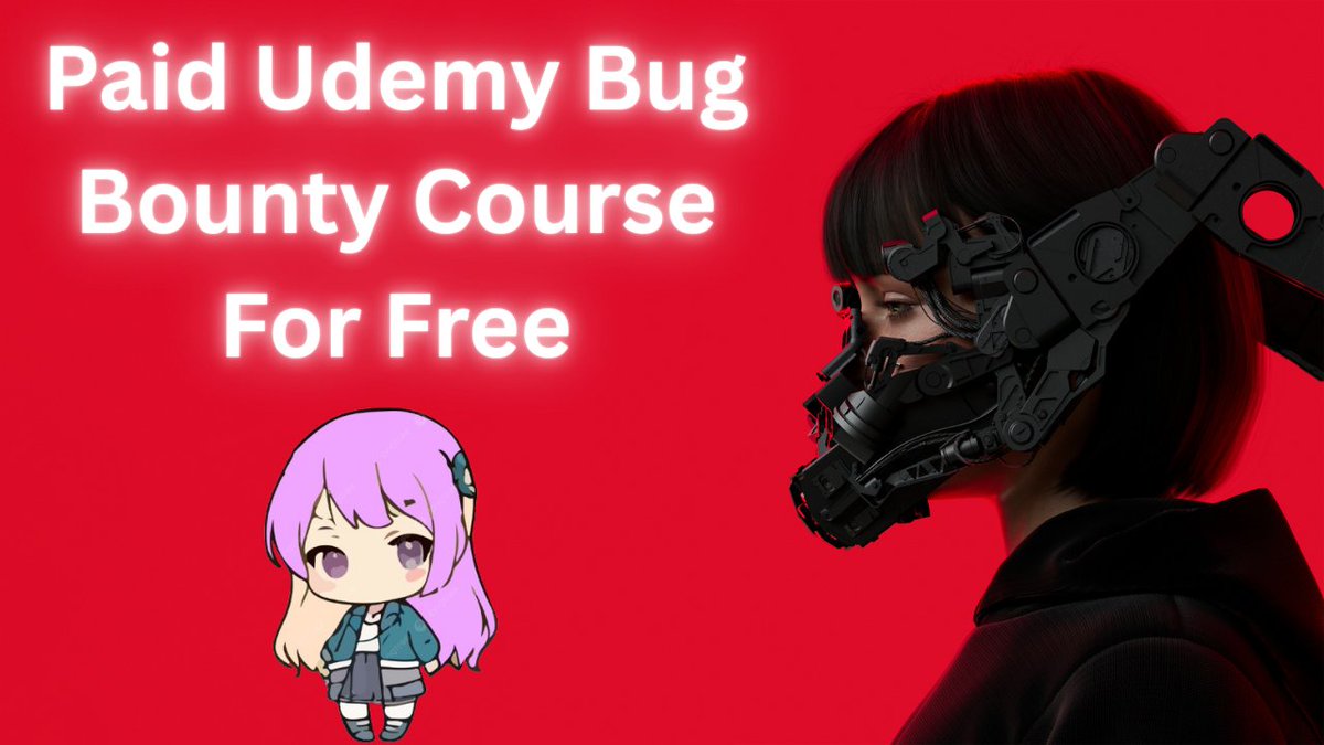 OreoB1scuit's tweet image. Paid Udemy Bug Bounty Course For Free
Grab Course Now:
Coupon No1
udemy.com/course/masteri…
Coupon No2
udemy.com/course/masteri…
#bugbounty #bugbountytips
