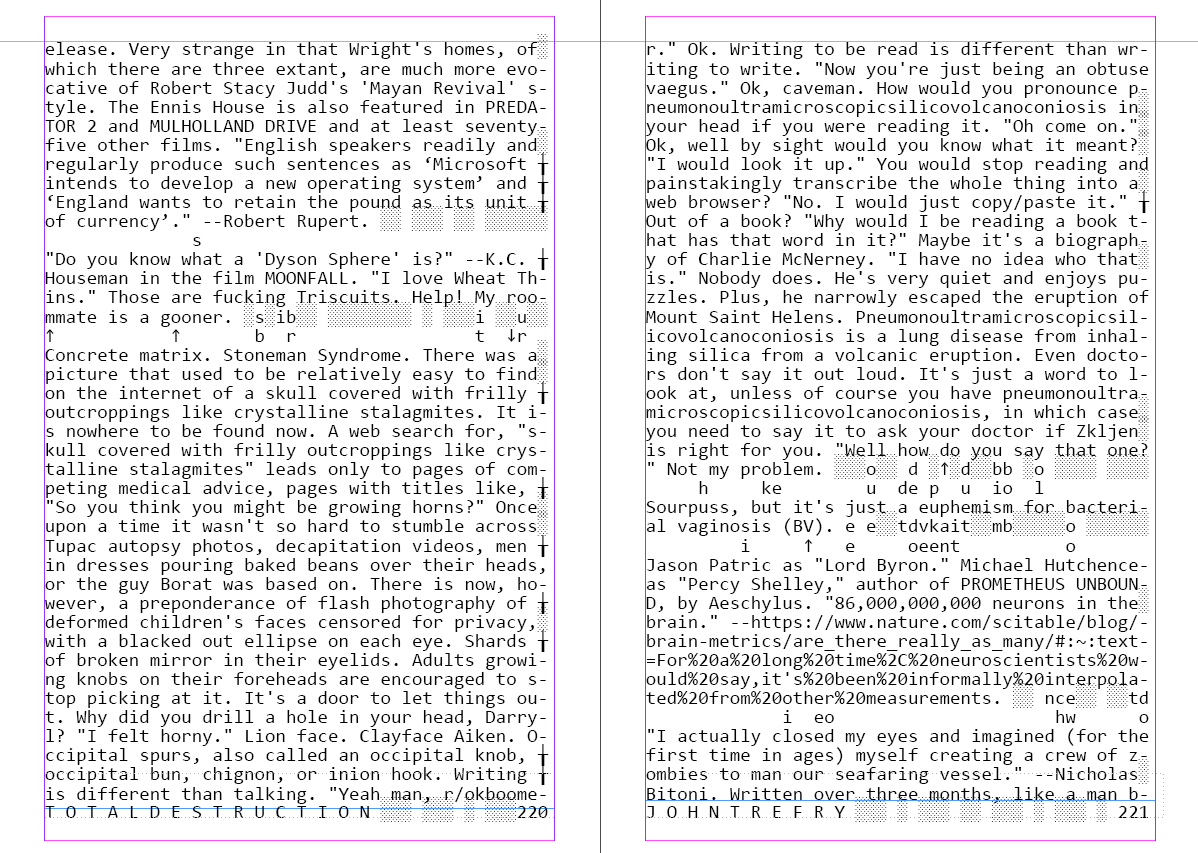 Spread from TOTAL DESTRUCTION.