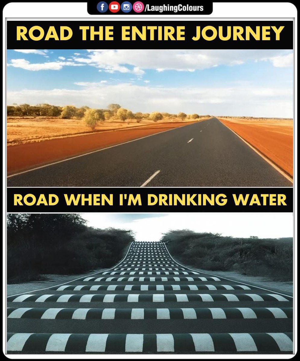 LaughingColours's tweet image. Water sip struggles 😂

#FunnyMeme #Relatable #TravelHumor #RoadTrip #LaughingColours #TrendingMeme