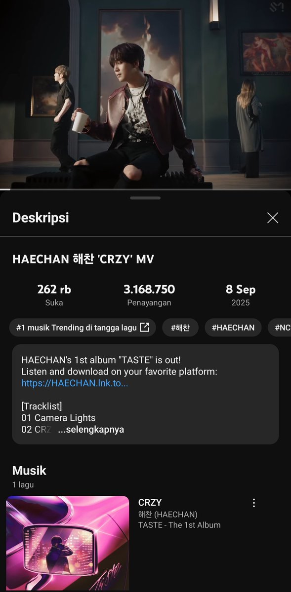 Keren banget mv abang sudah 3 juta viewers🥺💖