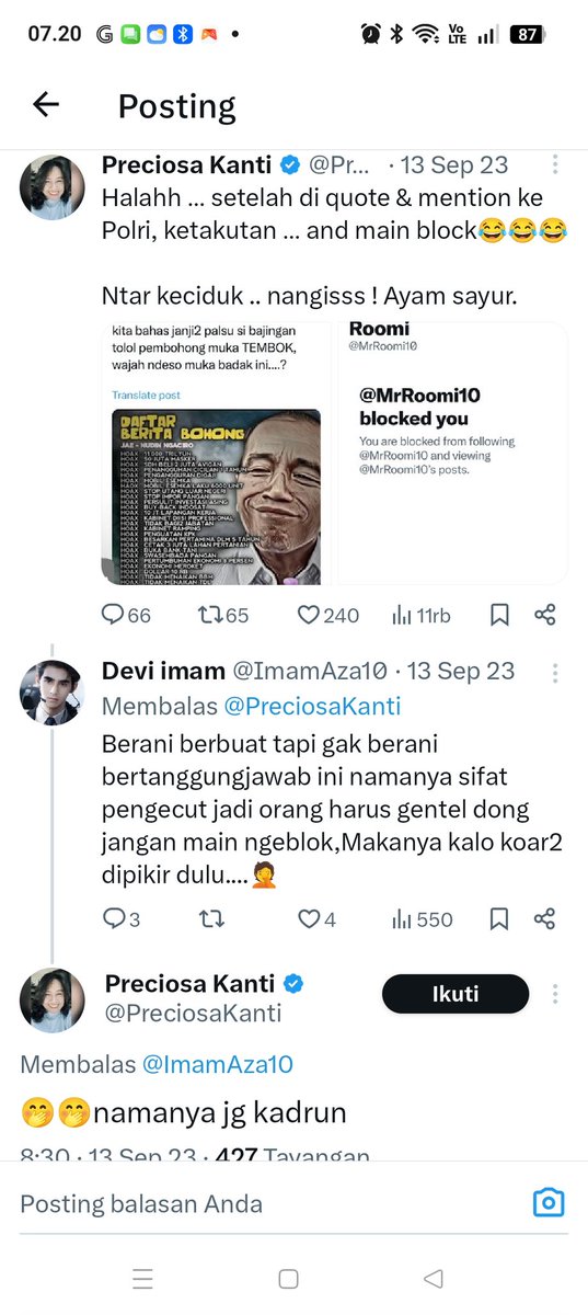 Oh ini foto cebong yang dahulu selalu menakut-nakuti orang yang mengkritik Jokowi. 
Dan sekarang dia lagi cuci tangan seolah-olah dia oposisi sejati! 
Herannya koq banyak yang follow ya? 🙄