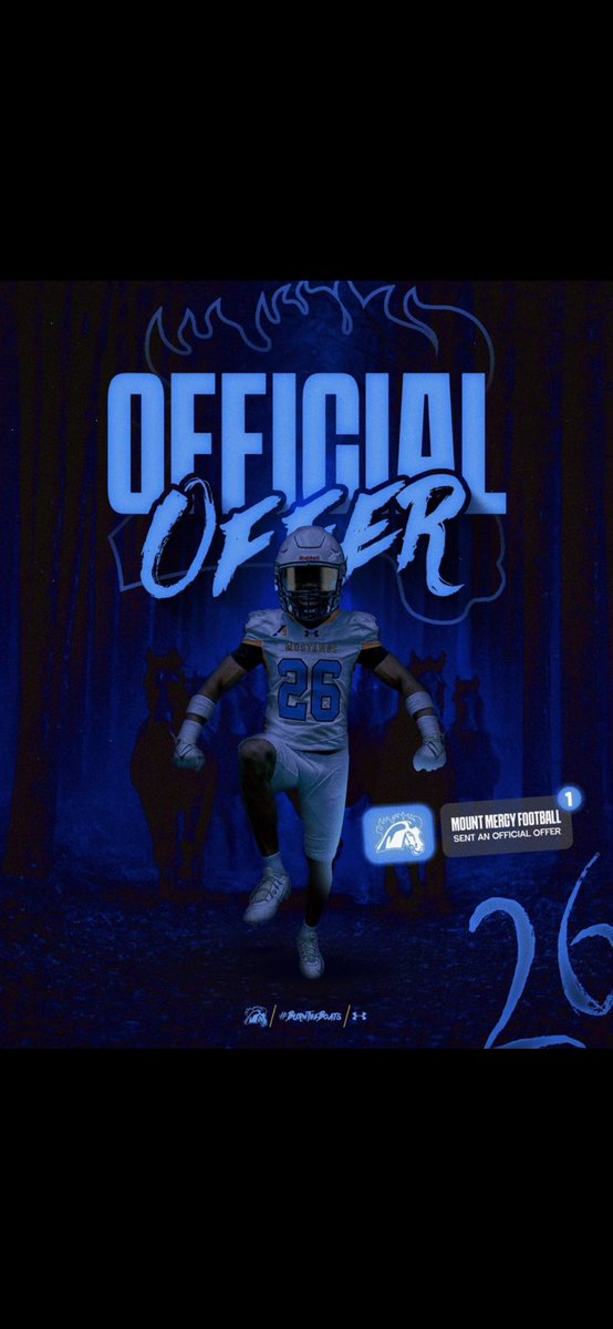 After a great conversation with <a href="/CoachMontoya_/">Ilias Montoya</a> I am blessed to receive my first offer from <a href="/MountMercyFB/">Mount Mercy Football</a>!
