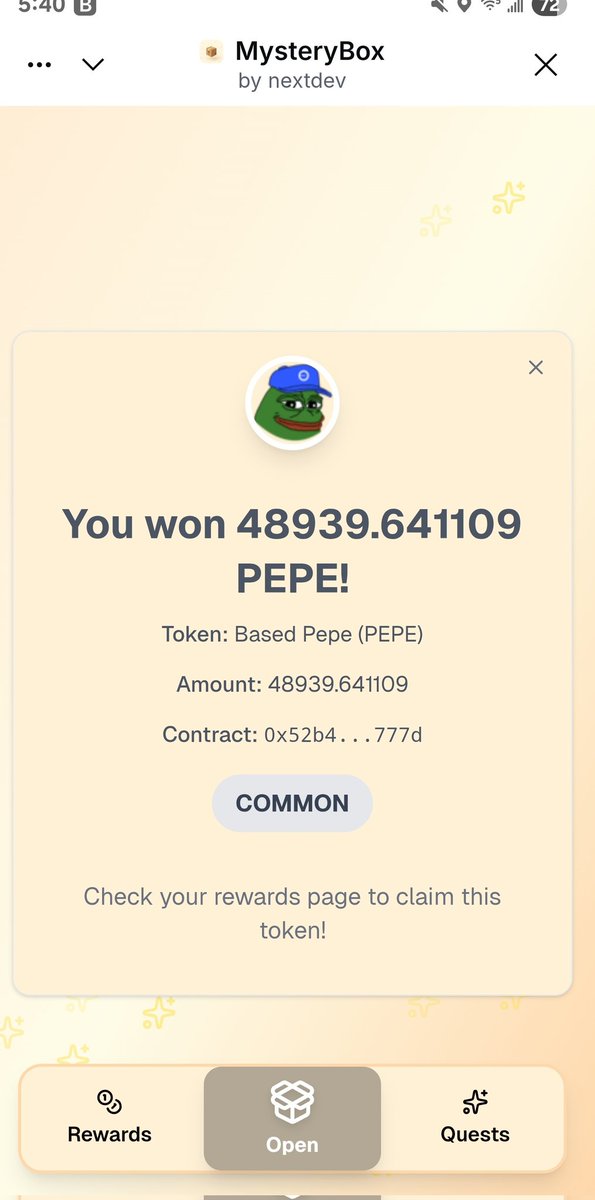 You know you can earn tokens like $PEPE on Farcaster or The new Base wallet with Base mode enabled? Try out mystery-box.xyz 🐸💙