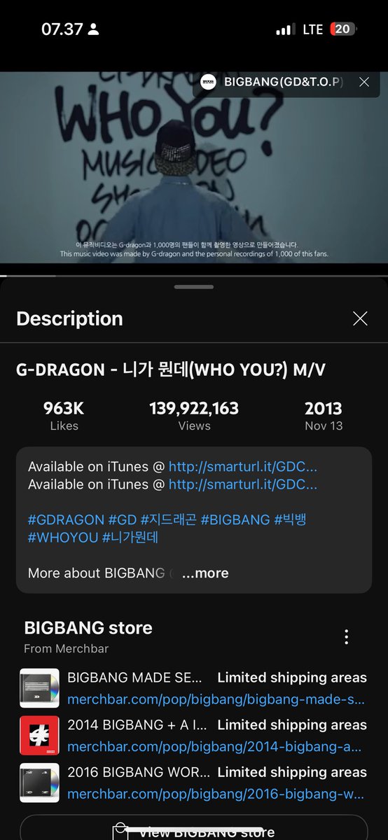 mylily38's tweet photo. Oh Dont Forget GD Who You too ❤️🙏🏻 #GDRAGON #WHOYOU #MV https://t.co/ERpzm8bQP3
