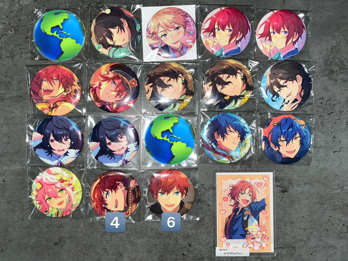 あんスタ 指輪 缶バッジ 誓約 日和 ジュン 茨 レオ 泉 凛月 嵐 司 零/2 新品☆あんスタ☆Eve【巴日和＆漣ジュン】スタライ☆7th☆缶