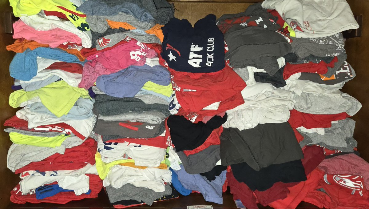 How long have you been coaching? "Long enough to represent my school for an entire year and never reuse the same shirt." Why do you keep them? "These were my kids, neighbors, community, and each one reminds me that they coached me as much as I coached them."