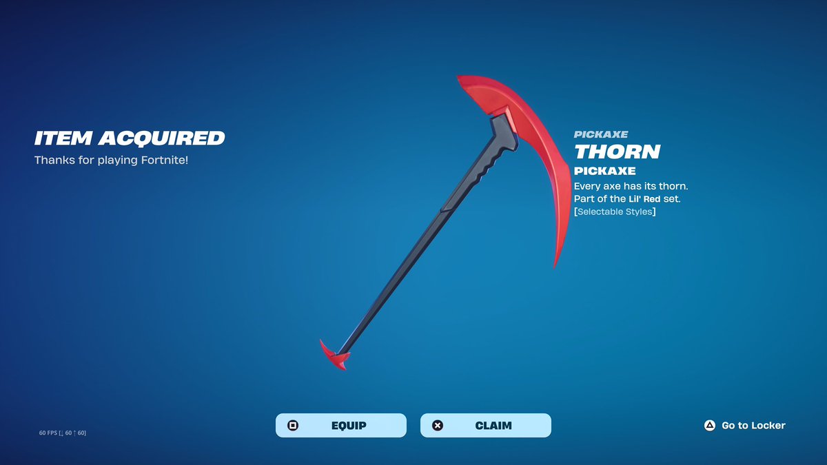 Bought the Thorn pickaxe while using code: Snowbell <a href="/Snowbelltime/">Doc</a>