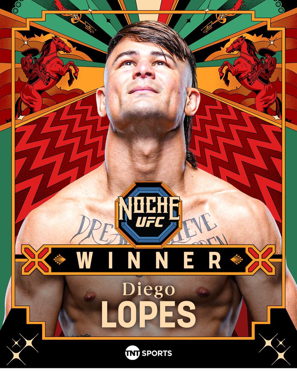 🇧🇷🤩 L O P E S 🤩🇧🇷

Diego Lopes has defeated Jean Silva in the main event!  💪

#NocheUFC | #UFCSanAntonio | LIVE on TNT Sports &amp; discovery+