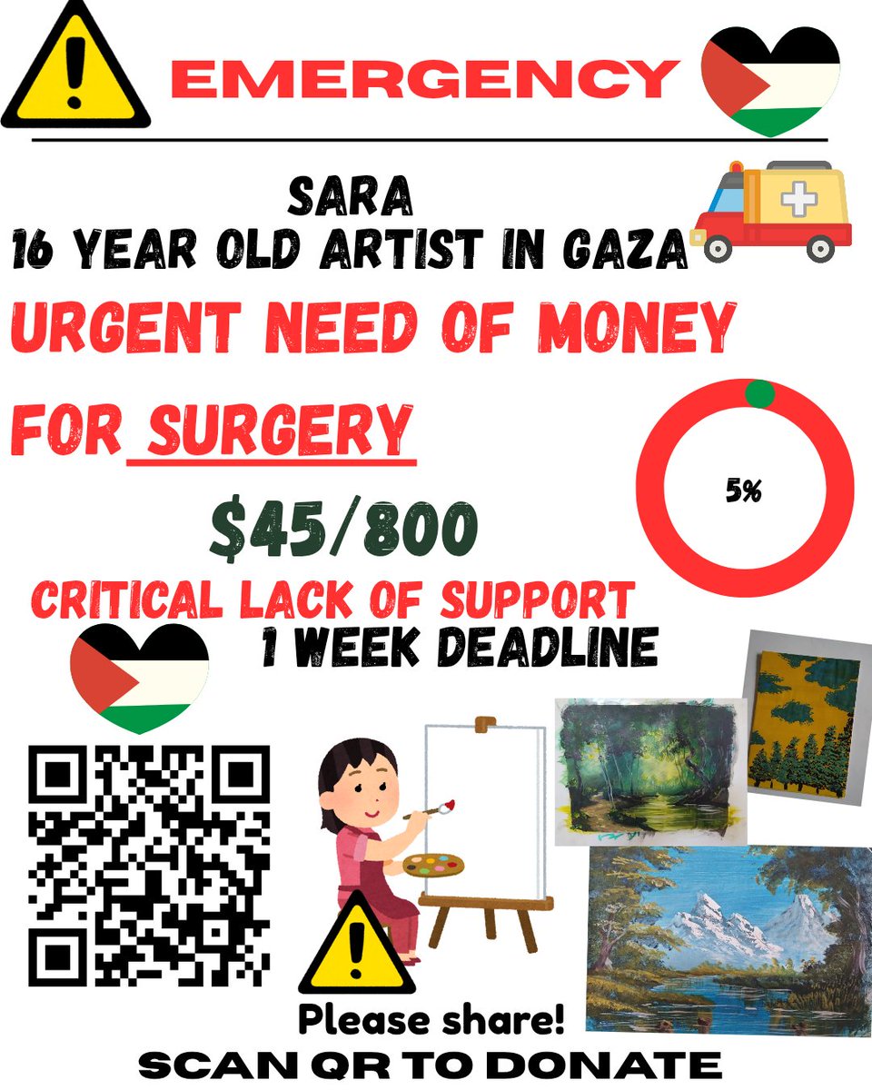 Please d0nate to Sara

She still needs 800$ for surgery in a few days
Time is running out

50/800$

PLEASE dont ignore and PLEASE SHARE
There's been NO d0nos in 8 hrs.