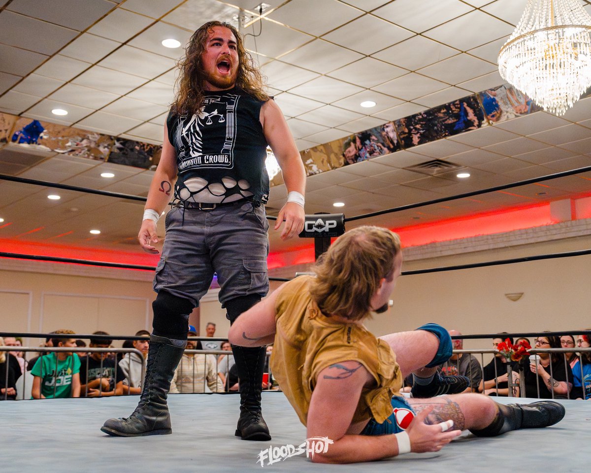 JacksonxCrowe's tweet photo. When I made the open challenge I expected to face a member of the @createaprowrestling roster. I did not expect to face a FISHERMAN who stumbled into a wrestling show. #justiceforjackson https://t.co/0d3ik5bG2J