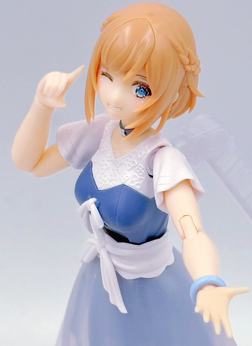 #ちまちまプラモ
 #アルカナディア 
ルミティアReAct-iF完成しました✨
この子を見てるとツインテキュウビちゃんを並べたくなるんですよね〜。•́ω•̀)?

サクッと作れるくらいのパーツ量なので美プラ初心者さんにもオススメな女です。
ルミティアをエスコートする側か、 