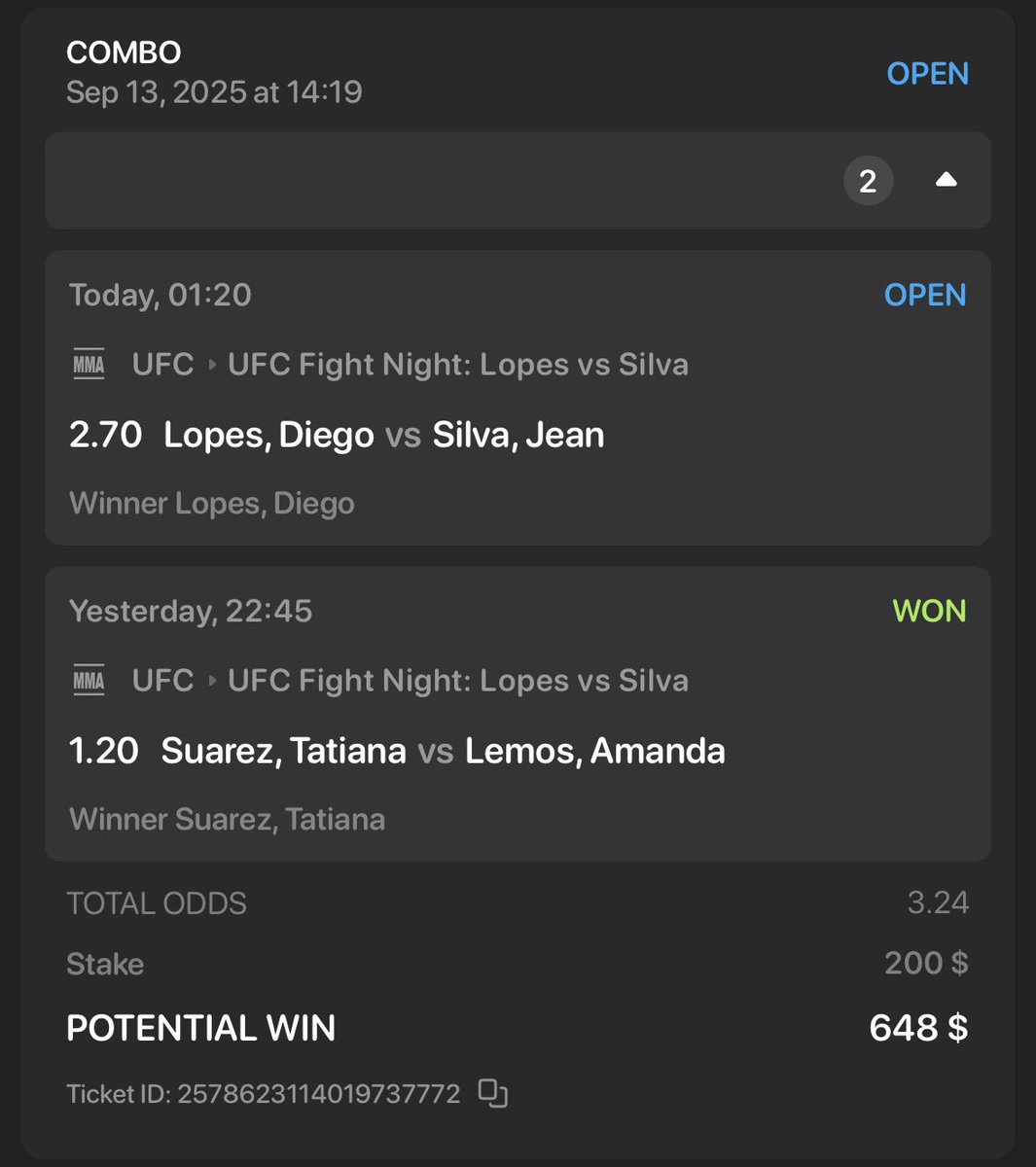 Easy money <a href="/Diegolopesmma/">Diego Lopes 🇧🇷🇲🇽</a> #UFCNoche