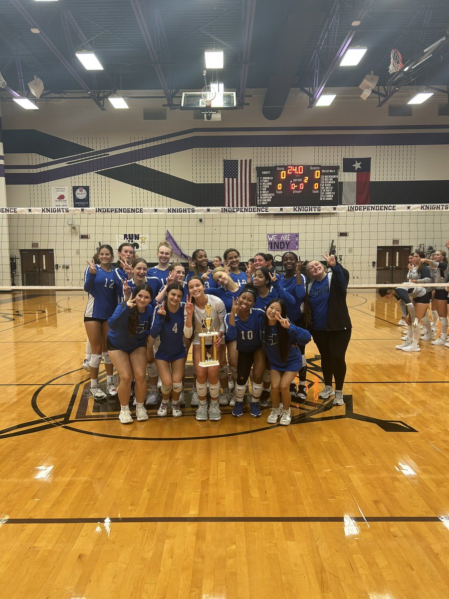 BACK ✌🏼 BACK
Congratulations to our JV team on winning the Frisco ISD tournament for the 2nd year in a row! We’re so proud of you! #HPND 🖤💙