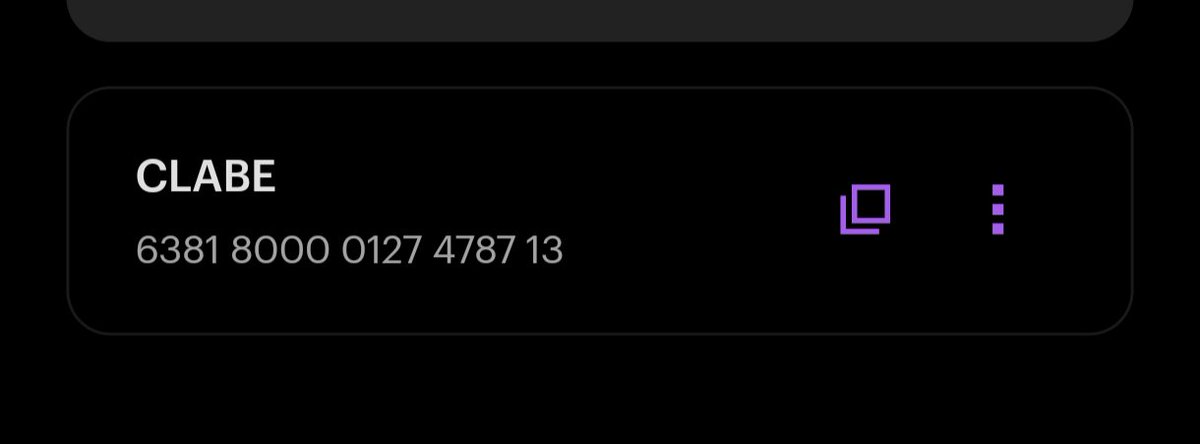 Okey, dame dinero entonces 
Acá está mi cuenta para que me deposites