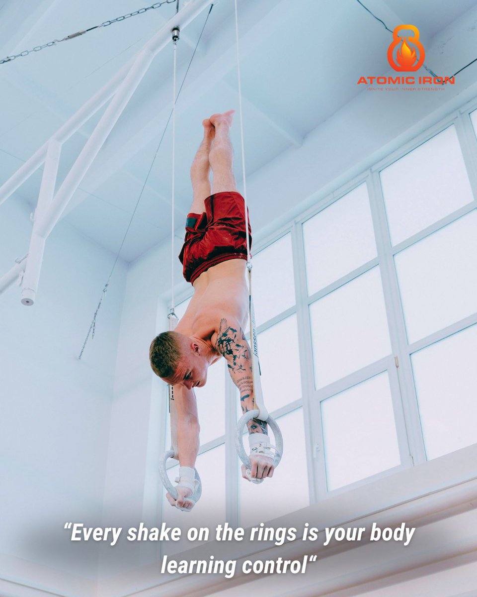 atomic_iron's tweet photo. Every shake on the rings is your body learning control.  #Motivation #Crossfit #Athletes #Gymnastics #Australia #Strength #Balance https://t.co/ruHVuqvRJK