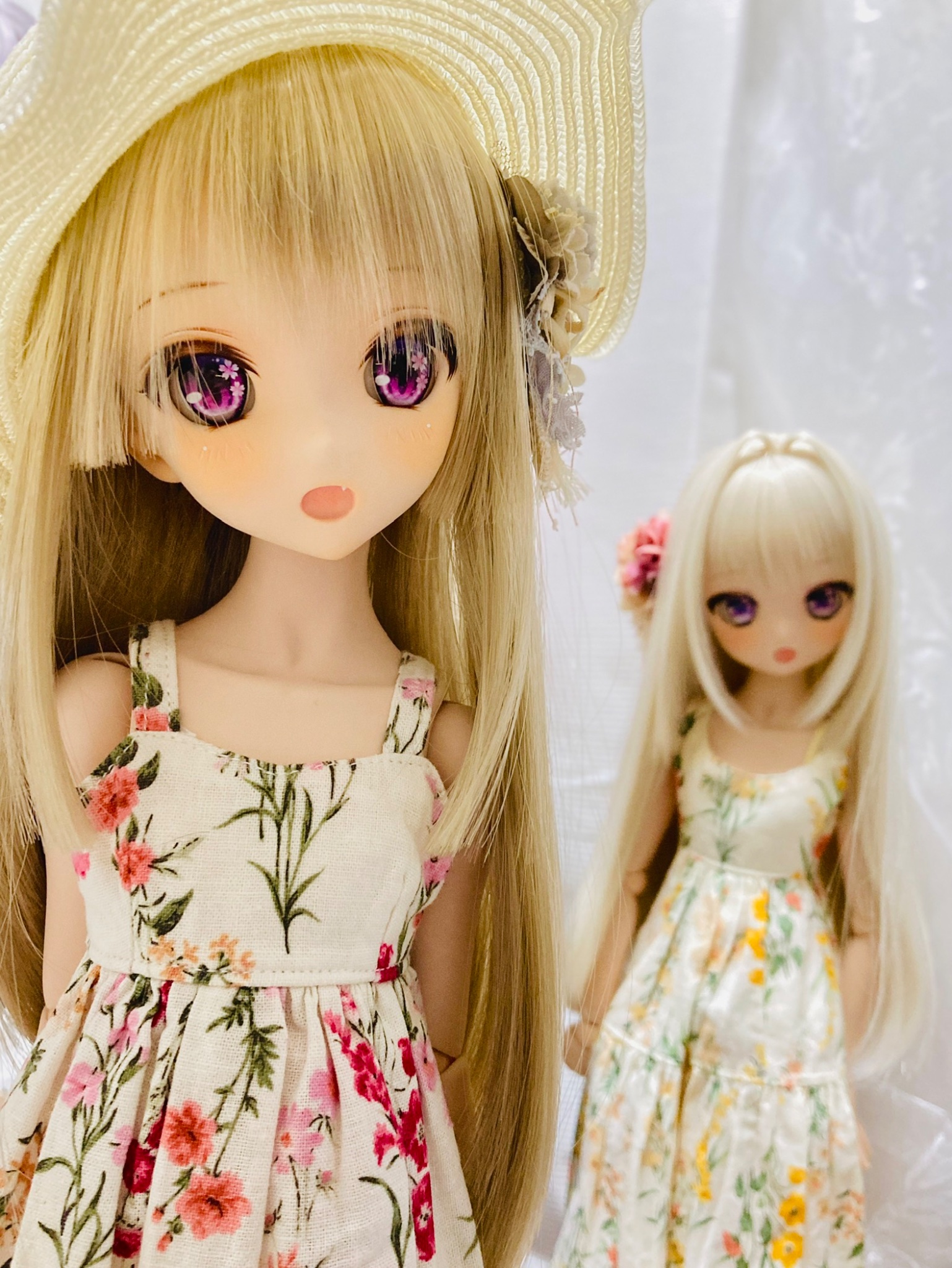 ゆめかわ♡♡♡✨ブルーウェーブスーパーロングヘア✨ガラスアイ✨カスタムドール ゆめかわ♡♡♡✨ブルーウェーブスーパーロングヘア✨ガラスアイ