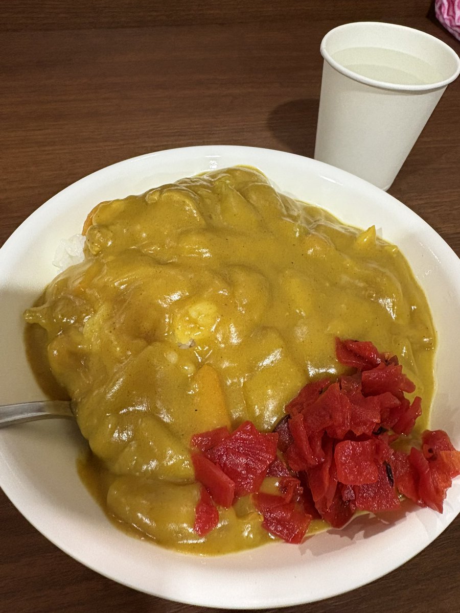 spulse_shiho's tweet image. バスセンターのカレー🍛
これもまた美味しかった！
朝8時からもりもり食べちゃった😋
本当、何回でも言わせて。
新潟、美味しいもの多すぎるって！！！

#清水サポ新潟遠征