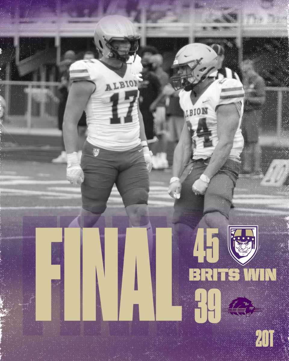 Football wins a double overtime thriller at Bluffton for their first victory of the season!
gobrits.com/news/2025/9/13…